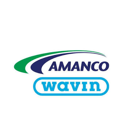 Logotipo de AMANCO Wavin, marca aliada de Pantera Mayoristas